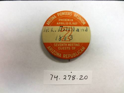 Arizona Pioneers Reunion button