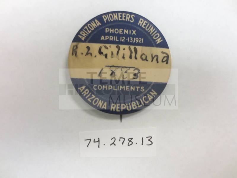 Arizona Pioneers Reunion button