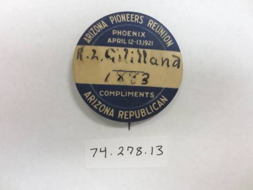 Arizona Pioneers Reunion button