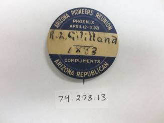 Arizona Pioneers Reunion button