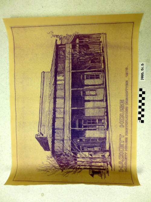 Sepia Hackett House Blue Prints