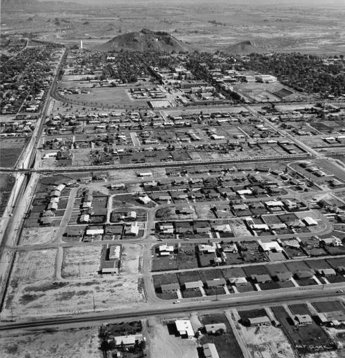 Aerial Photograph of Tempe, Arizona looking North