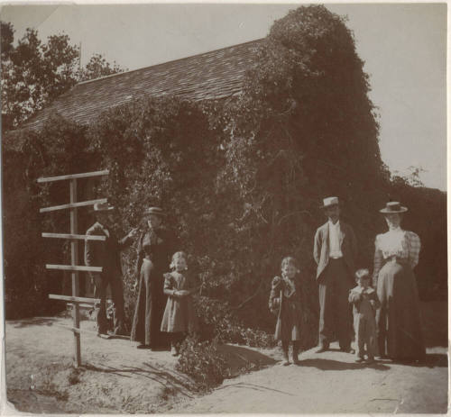 Johnson Family outside Home