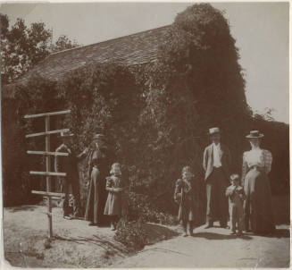 Johnson Family outside Home