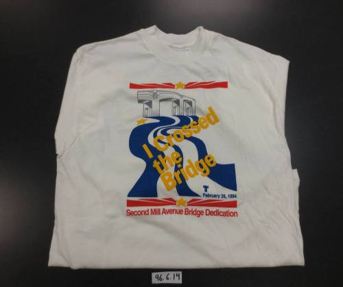"I Crossed the Bridge" tshirt, dedication 1994