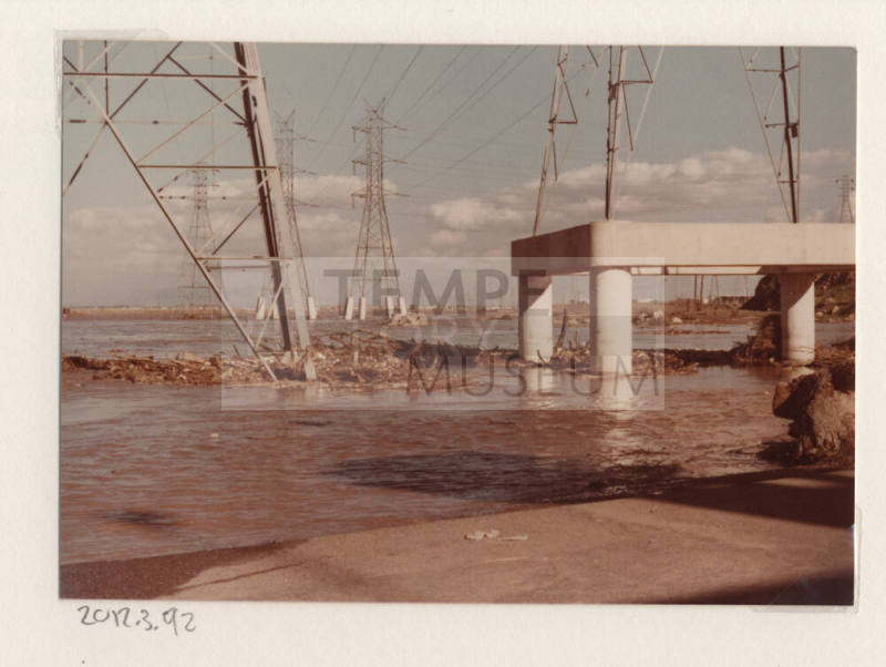 Salt River with Water, platform and SRP towers