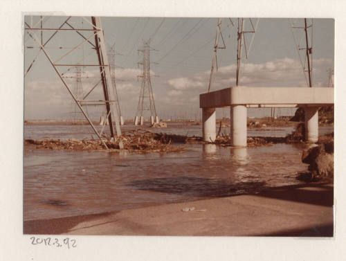 Salt River with Water, platform and SRP towers