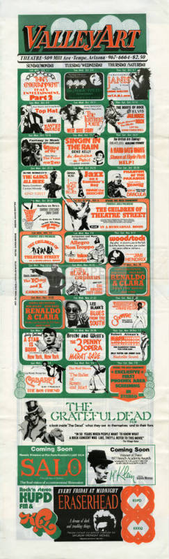 Valley Art Theatre Advertising Flier
