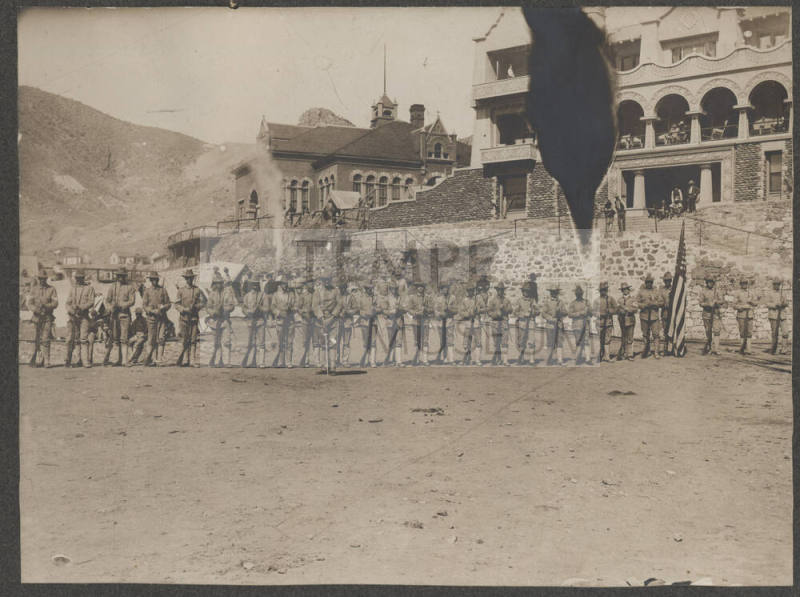 Men in the National Guard at a Mining Strike