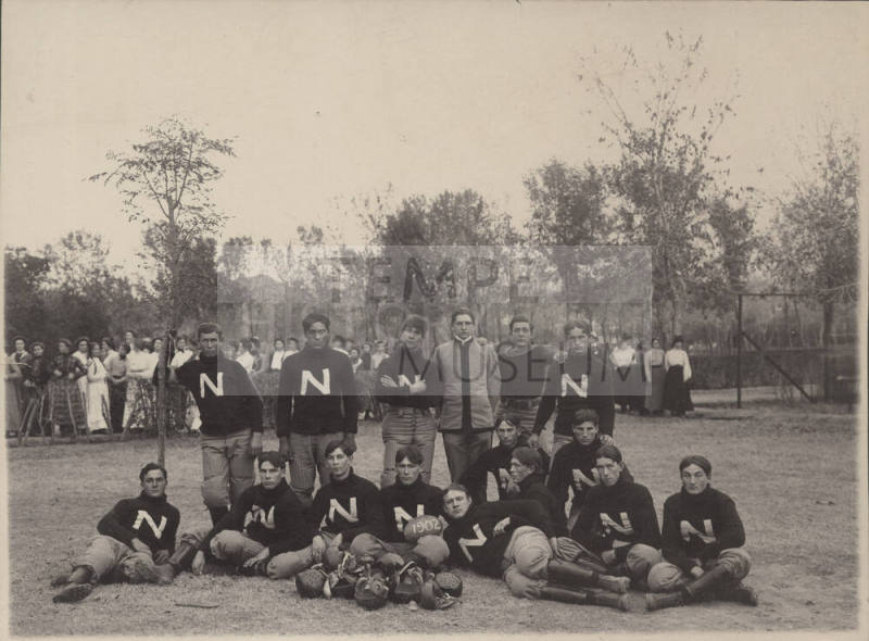 1902 Tempe Normal School Football team. Chris Sigala is in the back.