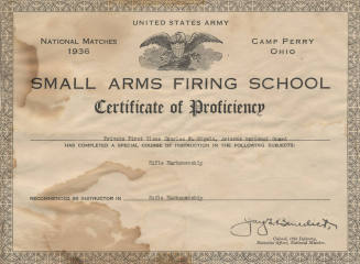 Charles Sigala, Rifle Marksmanship, Camp Perry 1936