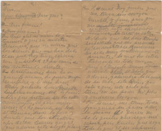 Handwritten dialogue between "Rafael" and "Margarita"