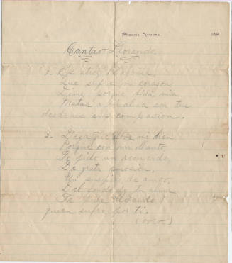 Song lyrics written by Maragrita Bernal for Magdalena Gonzales