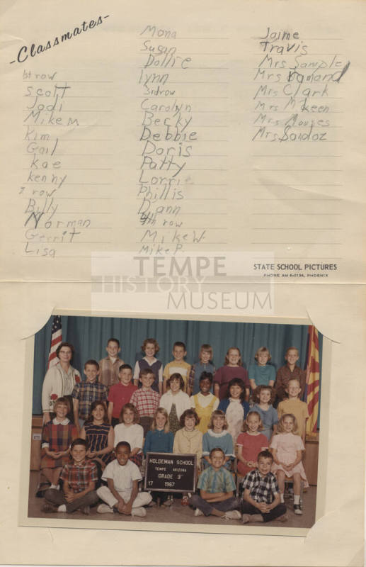 class photo, Grade 3 Holdeman School