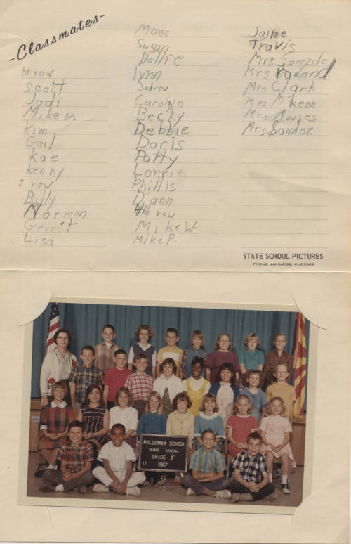 class photo, Grade 3 Holdeman School