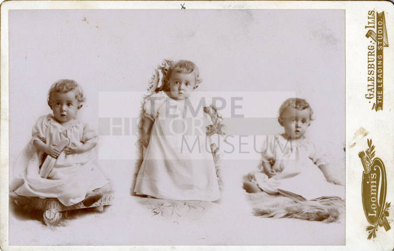 Three images of Harry Newton at 1 year old.