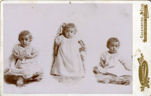 Three images of Harry Newton at 1 year old.