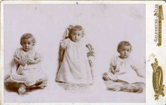 Three images of Harry Newton at 1 year old.