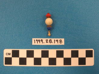 Red, white, and blue beads