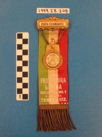 Membership badge for Liga Protectora Latina organization