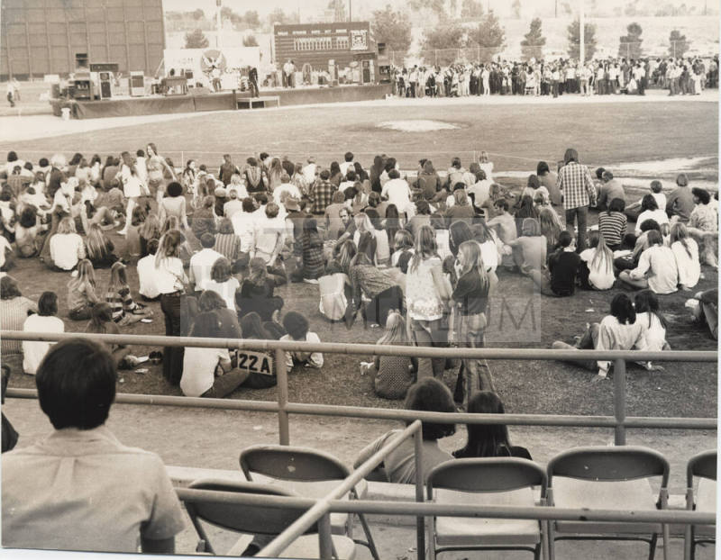 Concert Goers at Phoenix Municipal Stadium