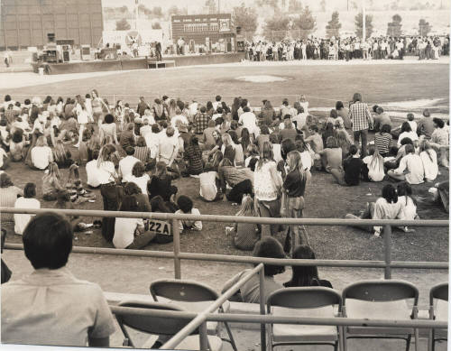 Concert Goers at Phoenix Municipal Stadium