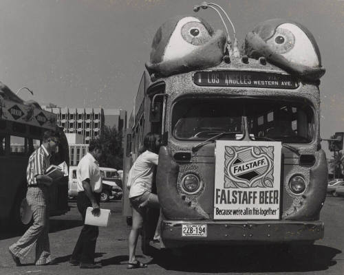 People Getting on the "Bug Bus"