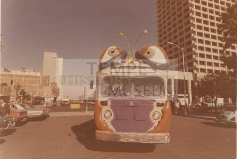 Front View of "Bug Line" Bus
