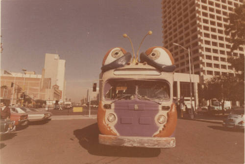 Front View of "Bug Line" Bus