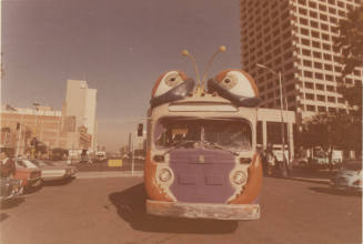 Front View of "Bug Line" Bus
