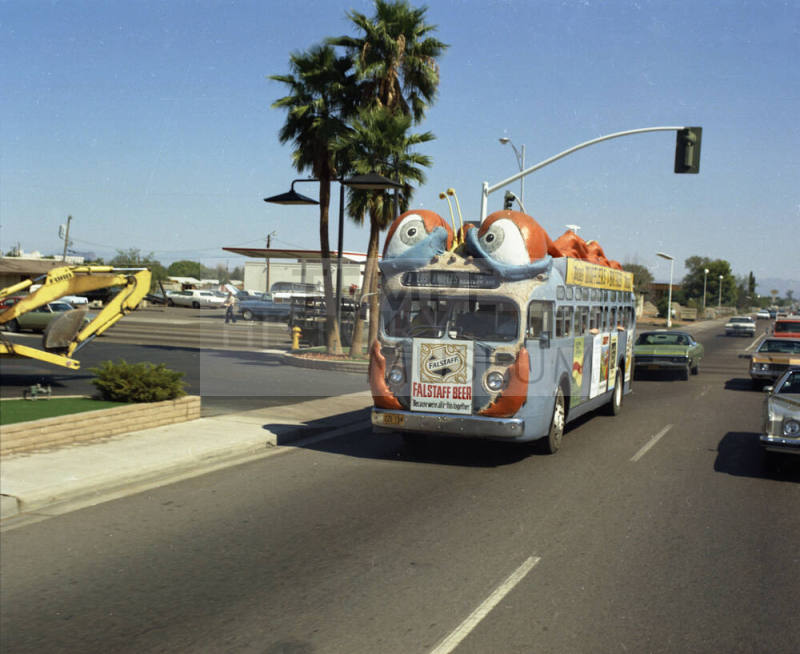 Bugline Bus on Street