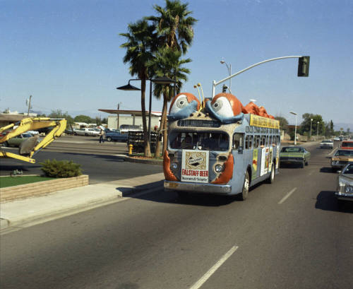 Bugline Bus on Street
