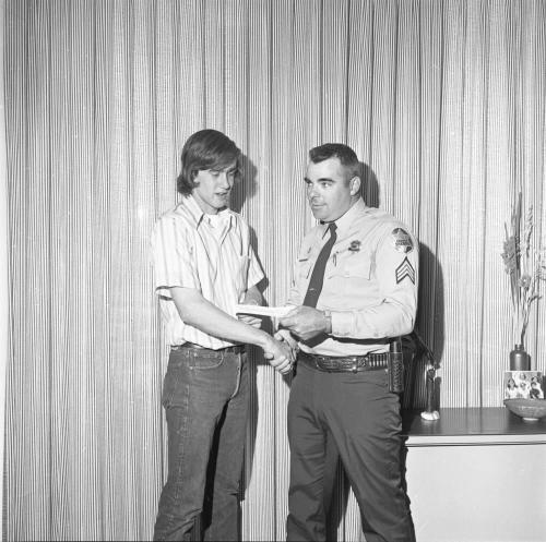 Presentation to boy