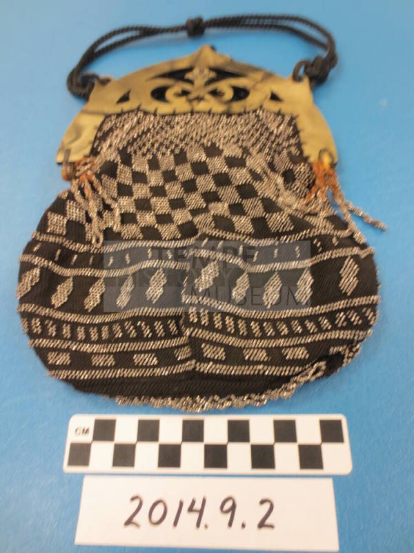 Black and Silver Beaded Purse