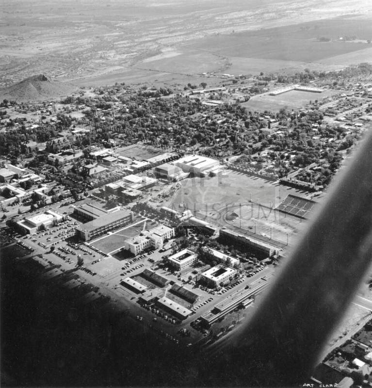 Aerial Photo of Tempe, Arizona showing Arizona State University campus