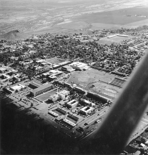 Aerial Photo of Tempe, Arizona showing Arizona State University campus