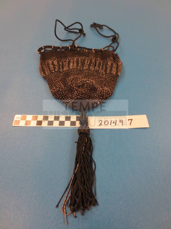 Crocheted Black and Silver Purse