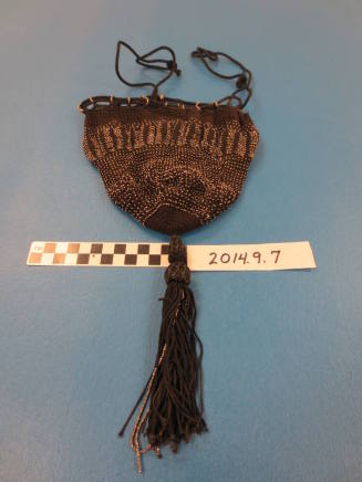 Crocheted Black and Silver Purse