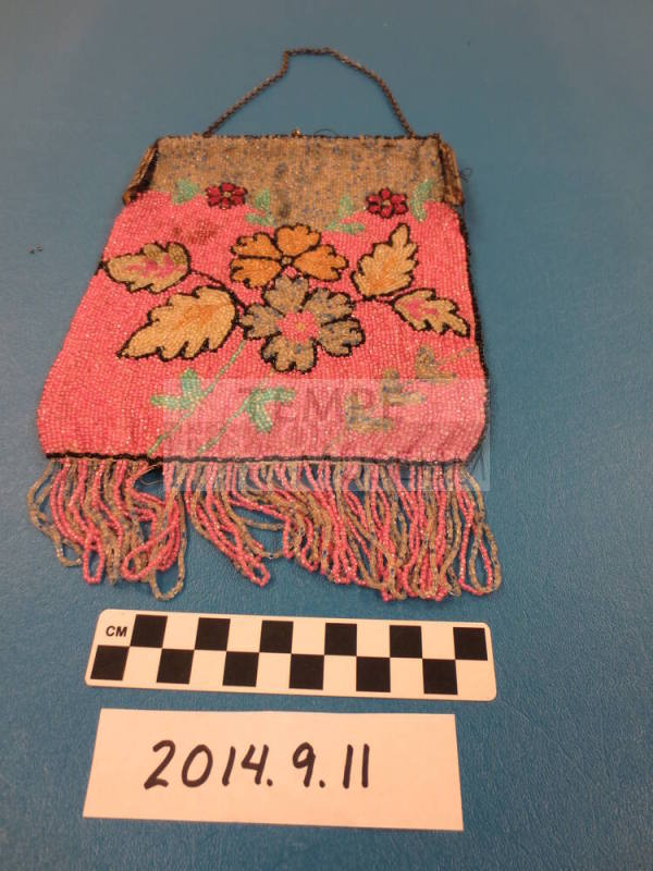 Pink Floral Beaded Purse