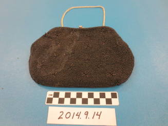 Black Beaded Modern Purse