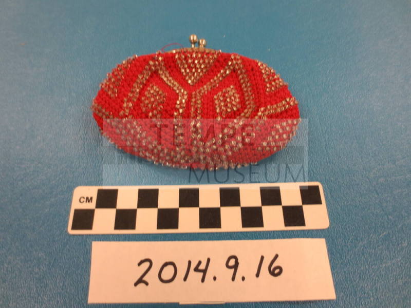 Red Beaded Change Purse