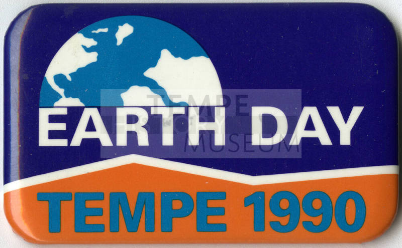 Earth Day Tempe 1990 badge