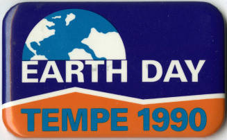 Earth Day Tempe 1990 badge