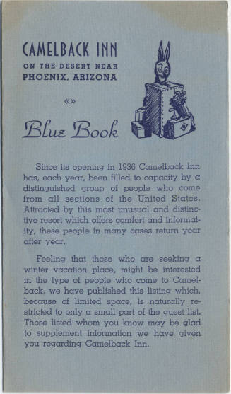 Camelback Inn Blue Book