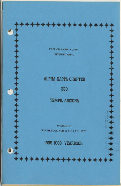 Epsilon Sigma Alpha International, Alpha Kappa Chapter (336) Yearbook