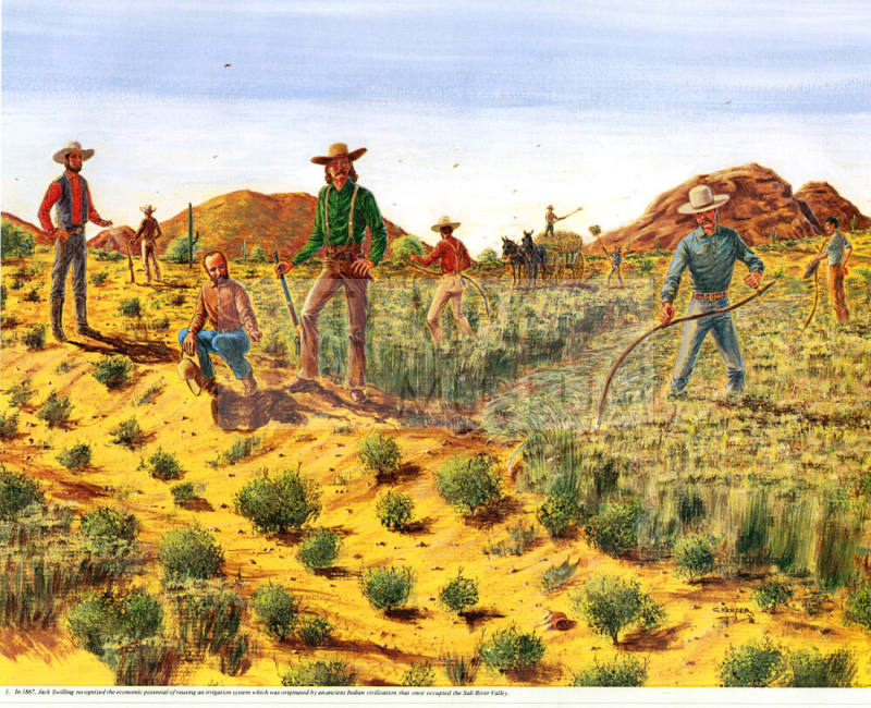 Salt River Water User Association formation Set of 4 C.Kemper Prints