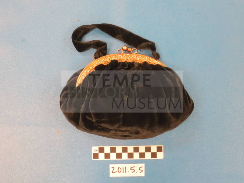 Una Belle Decker's Black Velvet Purse
