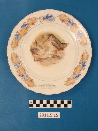 Price Wickliffe Calendar Plate 1921