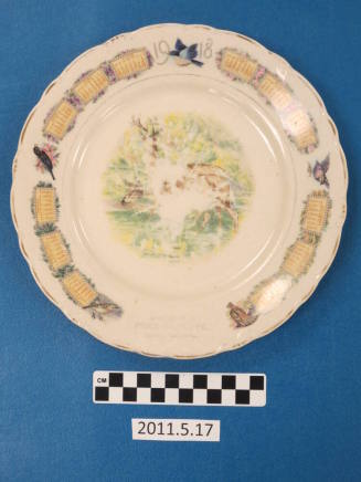 Price Wickliffe Calendar Plate 1918