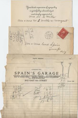 Spain's Garage Invoices and Envelopes